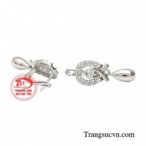 Hoa tai vàng tây dành cho nữ kiểu tinh tế đeo hoa tai hợp thời trang