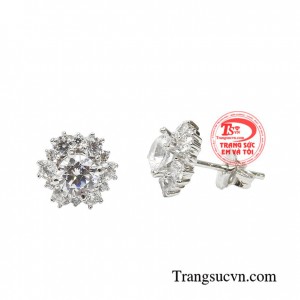 Hoa tai vàng tây dành cho nữ kiểu tinh tế đeo hoa tai hợp thời trang