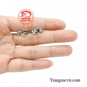 Hoa tai vàng tây dành cho nữ kiểu tinh tế, đeo hoa tai hợp thời trang