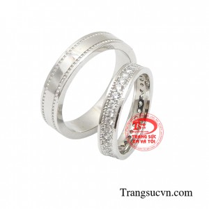 Nhẫn cưới vàng trắng sắc son là sự lựa chọn hoàn hảo dành cho các đôi uyên ương