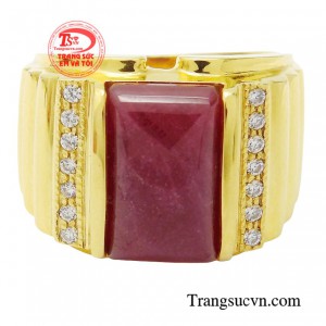 Khi diện lên mình chiếc nhẫn vàng tây 14k kết hợp cùng viên ruby đầy quyền lực