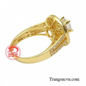 Nhẫn nữ vàng tây dành cho phái đẹp phù hợp làm quà tặng sinh nhật hoặc trong các dịp ý nghĩa