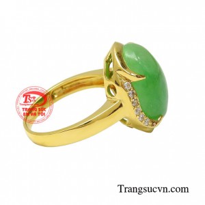 Nhẫn nữ jadeite tài lộc