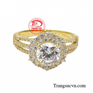Nhẫn nữ vàng tây dành cho phái đẹp phù hợp làm quà tặng sinh nhật hoặc trong các dịp ý nghĩa