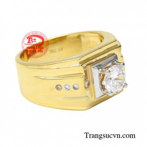 Nhẫn vàng quyền lực với kiểu thiết kế đơn giản nhưng vẫn toát lên được nét đặc trưng riêng còn giúp người đeo tạo được ấn tượng