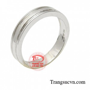 Nhẫn vàng trắng phong cách dành cho các bạn nữ thích sự đơn giản và cá tính
