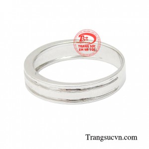 Nhẫn vàng trắng phong cách vàng 18k Italy chắc chắn là sự lựa chọn hoàn hảo