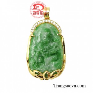 Phật bản mệnh bọc vàng bình an được chạm khắc vị thần bảo hộ cho người tuổi Thin và Tỵ