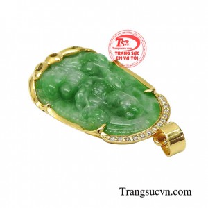 Mặt dây chuyền đá bọc vàng dành cho Nam