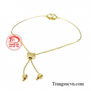 Vòng tay đẹp thanh lịch vàng 18k bền đẹp, sang trọng