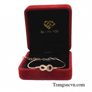 Vòng tay đẹp thanh lịch được si vàng hồng trẻ trung và thời trang