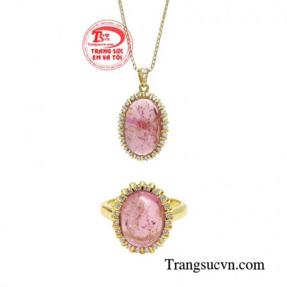 Bộ trang sức tourmaline quý phái