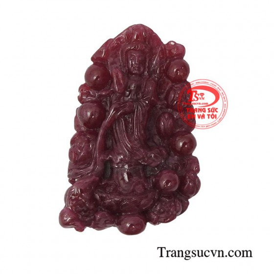 Mặt ruby Phật bà hiền từ