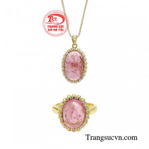 Bộ trang sức tourmaline quý phái