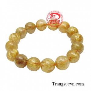 Chuỗi thạch anh tóc vàng tài lộc sẽ luôn có cuộc sống vui vẻ và đầm ấm