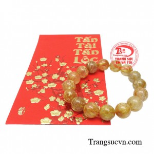 Chuỗi thạch anh tóc vàng tài lộc sẽ luôn có cuộc sống vui vẻ và đầm ấm