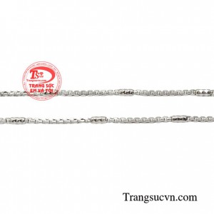 Dây chuyền nữ vàng trắng kiểu đẹp 18k