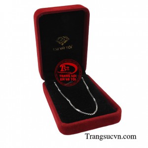 Dây chuyền nữ vàng trắng kiểu đẹp 18k