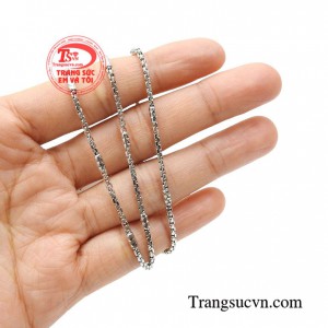 Dây chuyền nữ vàng trắng kiểu đẹp 18k