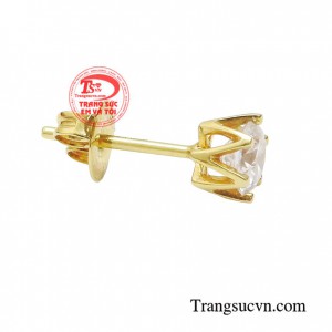 Hoa tai vàng tây dành cho nữ kiểu tinh tế, đeo hoa tai hợp thời trang