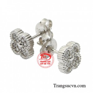 Hoa tai vàng tây dành cho nữ kiểu tinh tế, đeo hoa tai hợp thời trang