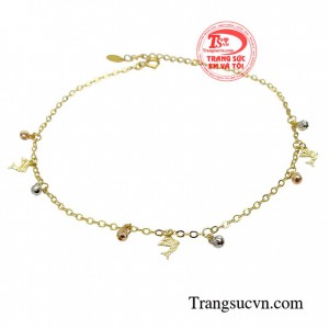 Lắc chân cá heo mang đến vẻ đẹp tinh khôi, duyên dáng cho bạn nữ