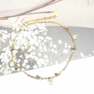 lắc chân nữ vàng tây 18k