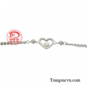 Lắc tay trái tim đẹp