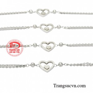 Lắc tay trái tim đẹp là sự lựa chọn hoàn hảo dành tặng người yêu là người con gái mình thương