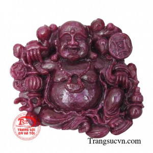 Mặt Ruby Phật Di Lặc hoan hỉ thể hiện sự vui vẻ, hạnh phúc và lạc quan trong cuộc sống