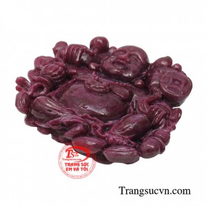 Mặt Ruby Phật Di Lặc hoan hỉ