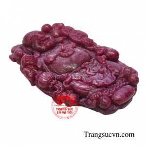 Mặt ruby Phật Di Lặc tài lộc