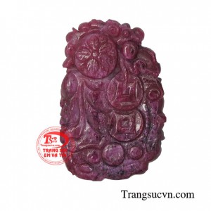 Mặt ruby Phật Di Lặc thịnh vượng biểu tượng cho sự an lạc, vui vẻ, may mắn và hạnh phúc