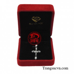 Mặt thánh giá vàng trắng phước lành là biểu tượng thiêng liêng vào đức tin của người theo đạo công giáo