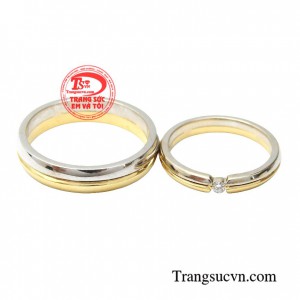 Nhẫn cưới vàng tây đẹp sang trọng kinh tế cho đôi bạn trẻ