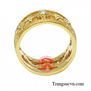 Nhẫn Vàng Trắng Nam