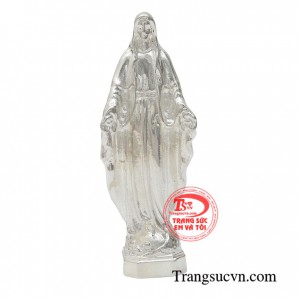 Tượng bạc Đức Mẹ Ban Ơn được chế tác 3D công phu và sắt nét
