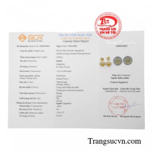 Sản phẩm có giấy kiểm định đá quý 