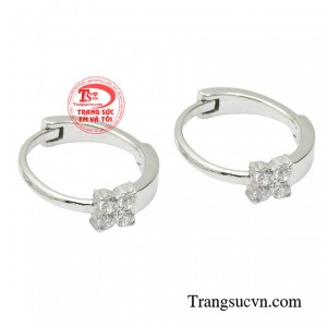 Hoa tai vàng tây dành cho nữ kiểu tinh tế, đeo hoa tai hợp thời trang