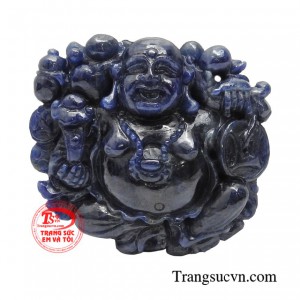 Mặt di lặc sapphire phát lộc thể hiện sự vui vẻ, hạnh phúc và lạc quan trong cuộc sống. 