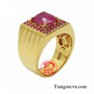 Nhẫn ruby nam đẳng cấp mang đến nhiều vận may về tài lộc, công danh giúp sự nghiệp ngày càng thăng tiến hơn