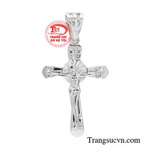 Mặt thánh giá vàng trắng thời thượng sở hữu vẻ ngoài cá tính và hiện đại. 