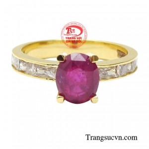 Với màu đỏ rực rỡ, nhẫn Ruby mang trong mình ý nghĩa và tinh thần đặc biệt.