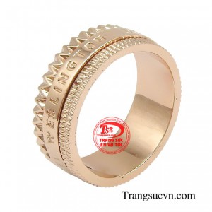 hẫn nam vàng hồng lịch lãm có thiết kế tinh tế và to bản. 