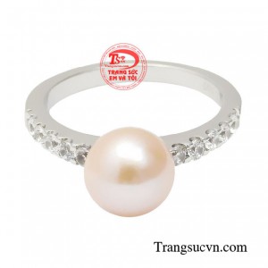 Nhẫn ngọc trai vàng trắng được bảo hành uy tín