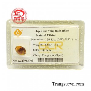 Viên thạch anh vàng bình an là một trong những viên đá của sự trù phú, giàu có