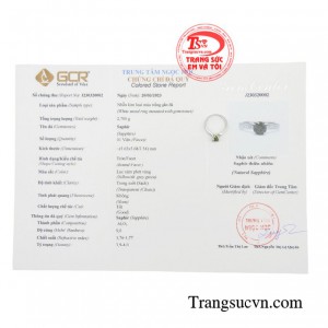 Sản phẩm có giấy kiểm định đá quý