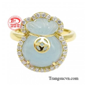 Hình ảnh túi tiền căng tròn vừa mang ý nghĩa phong thủy vừa đảm bảo vẻ đẹp thẩm mỹ.