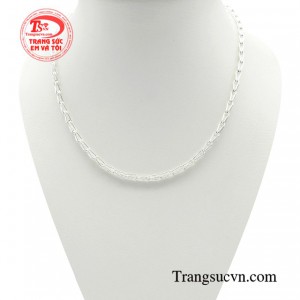 Dây chuyền bạc thông minh cho bé có thiết kế kiểu dáng được gia công thật tỉ mỉ