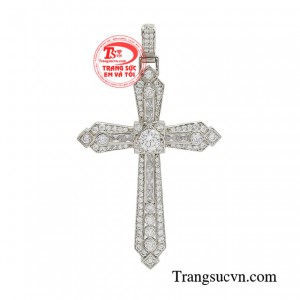 Mặt thánh giá vàng trắng đẳng cấp là biểu tượng của niềm tin và sức mạnh. 